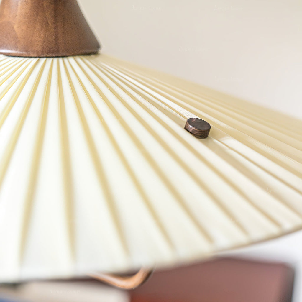 Mydorisra Traditionnel Classique Tissu Bois Pendentif Lampe - Neutralighting