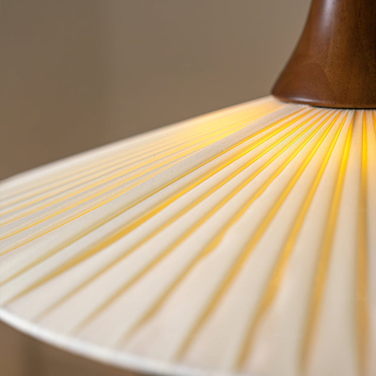 Mydorisra Traditionnel Classique Tissu Bois Pendentif Lampe - Neutralighting