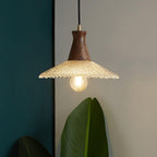 Eikon Lampe Suspendue Noyer Verre Texturé Élégant - Neutralighting