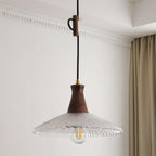 Eikon Lampe Suspendue Noyer Verre Texturé Élégant - Neutralighting