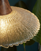 Eikon Lampe Suspendue Noyer Verre Texturé Élégant - Neutralighting