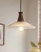 Eikon Lampe Suspendue Noyer Verre Texturé Élégant - Neutralighting