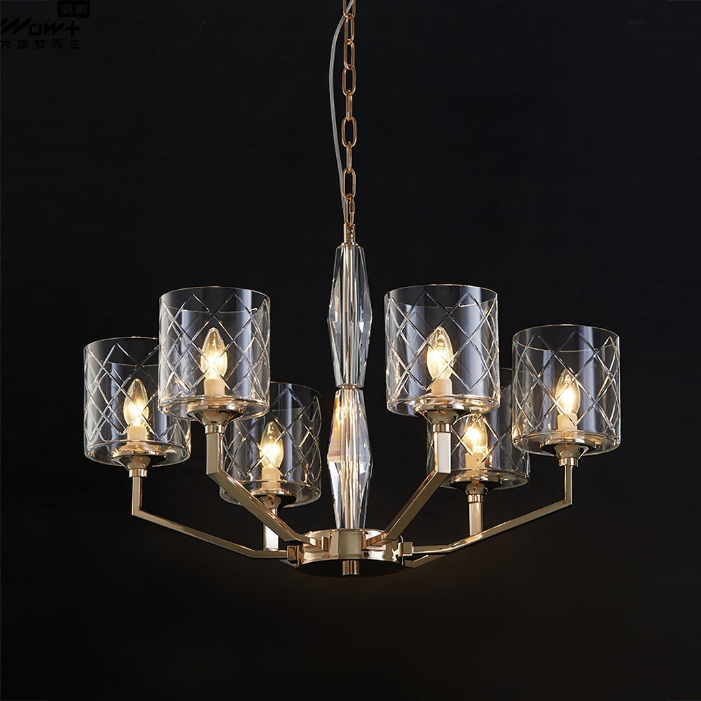 Dew Lustre Laiton Verre Luxe Postmoderne - Neutralighting