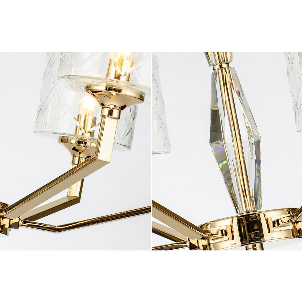 Dew Lustre Laiton Verre Luxe Postmoderne - Neutralighting