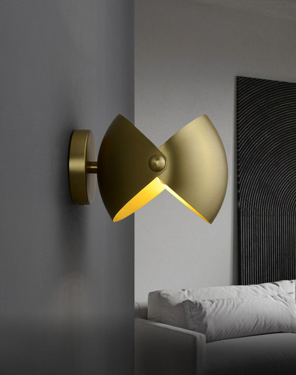 Luno Applique Murale en Laiton Élégante - Neutralighting