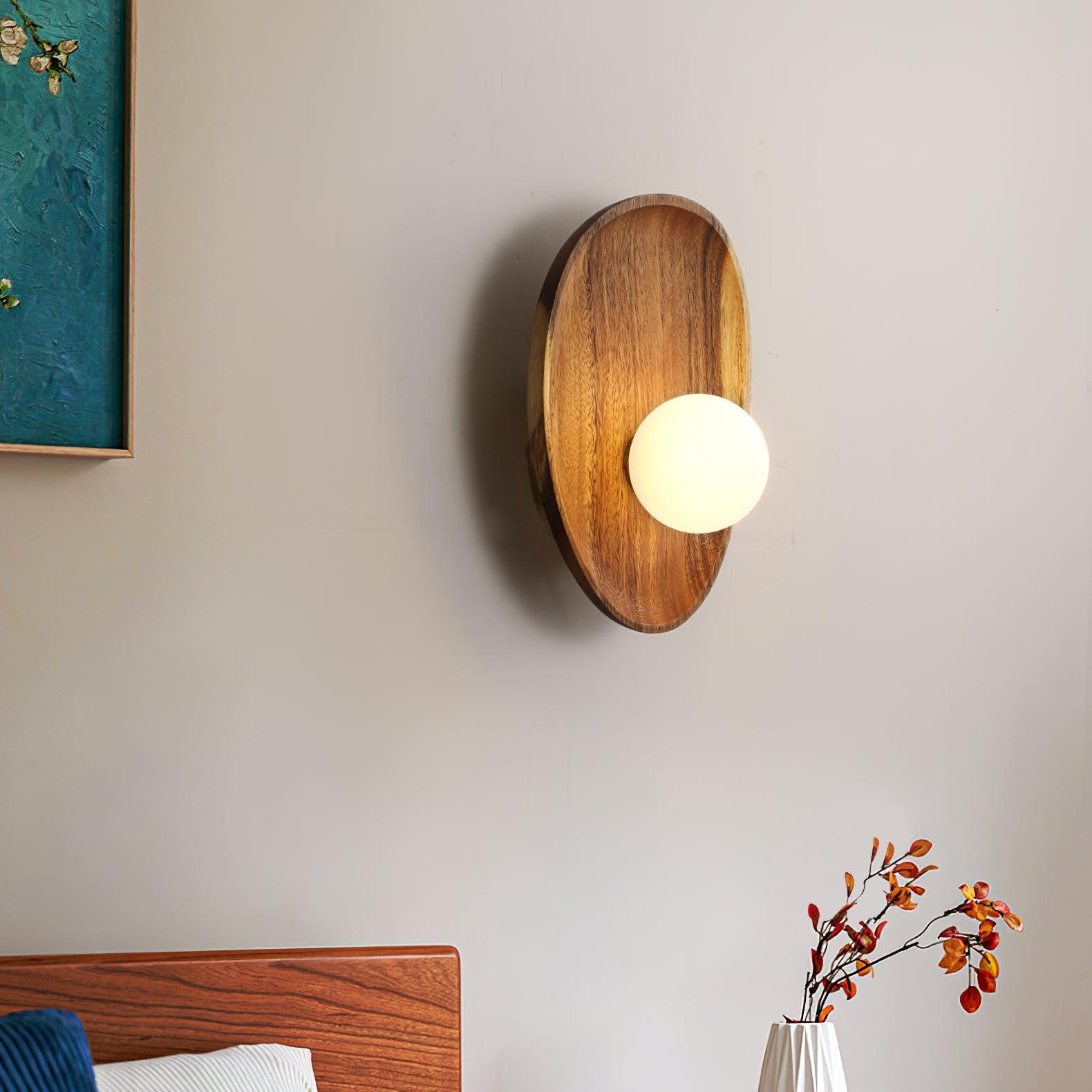 Keith Applique Murale Moderne Minimaliste en Bois et Verre - Neutralighting