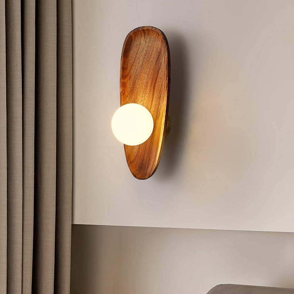 Keith Applique Murale Moderne Minimaliste en Bois et Verre - Neutralighting