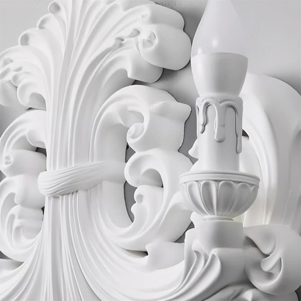 Virelli Applique Murale Sculpturale Bras en Plâtre en Forme de Bougie Éclairage Ascendant Élégant - Neutralighting