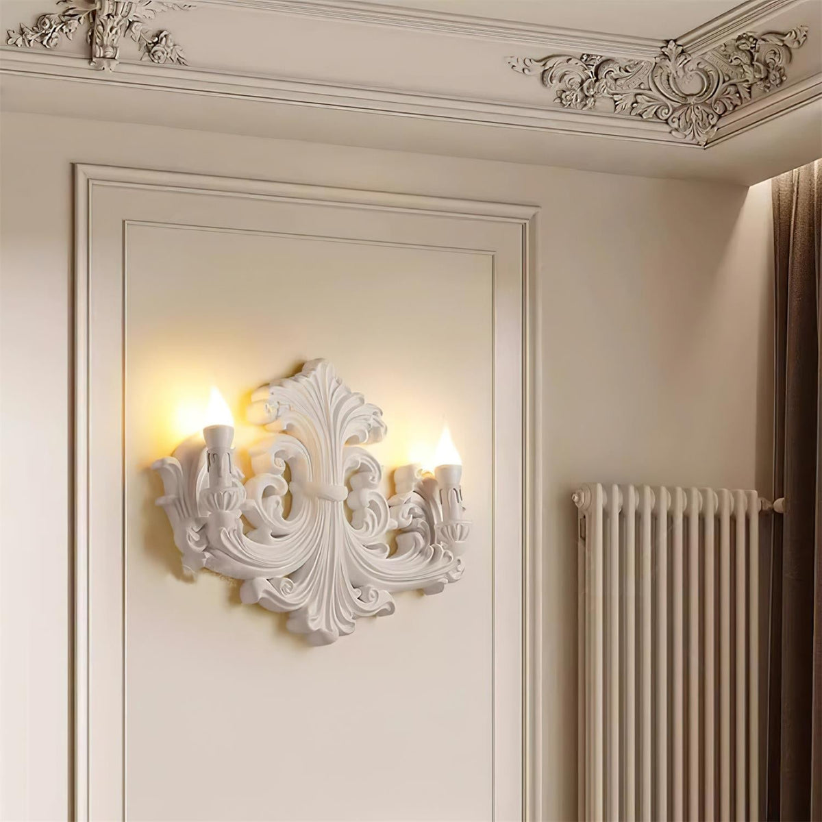 Virelli Applique Murale Sculpturale Bras en Plâtre en Forme de Bougie Éclairage Ascendant Élégant - Neutralighting