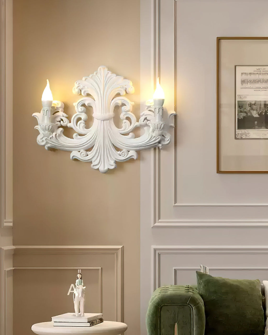 Virelli Applique Murale Sculpturale Bras en Plâtre en Forme de Bougie Éclairage Ascendant Élégant - Neutralighting