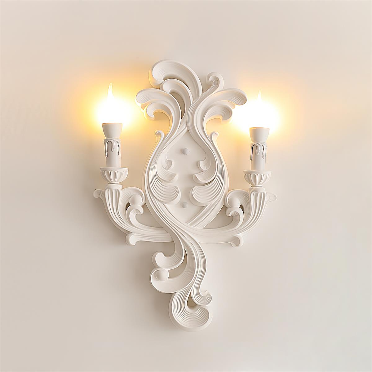 Virelli Applique Murale Sculpturale Bras en Plâtre en Forme de Bougie Éclairage Ascendant Élégant - Neutralighting