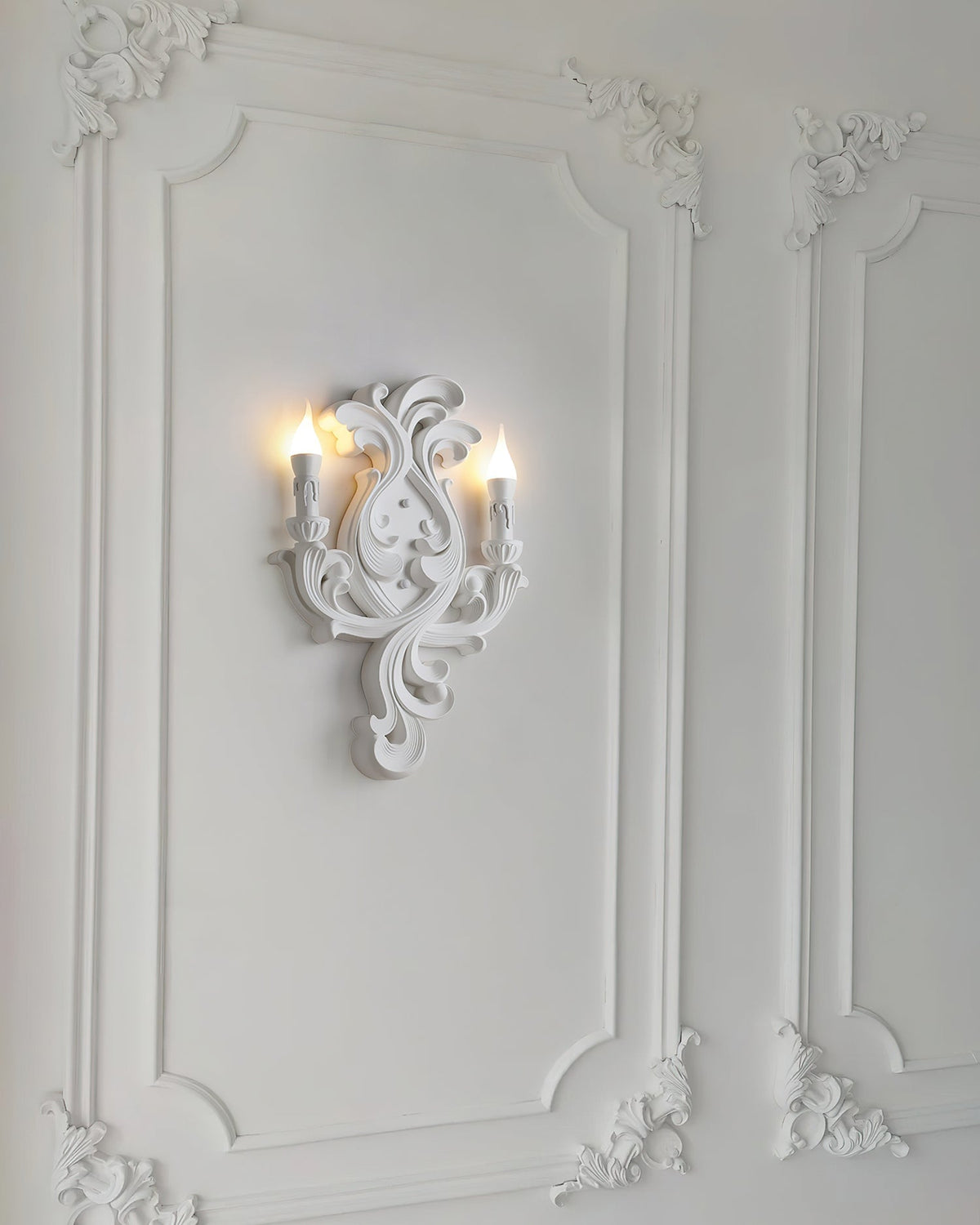 Virelli Applique Murale Sculpturale Bras en Plâtre en Forme de Bougie Éclairage Ascendant Élégant - Neutralighting