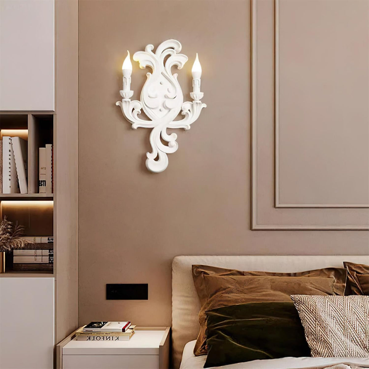 Virelli Applique Murale Sculpturale Bras en Plâtre en Forme de Bougie Éclairage Ascendant Élégant - Neutralighting