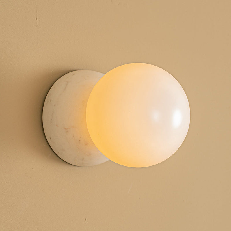 Fable Applique Murale Marbre Verre Moderne - Neutralighting