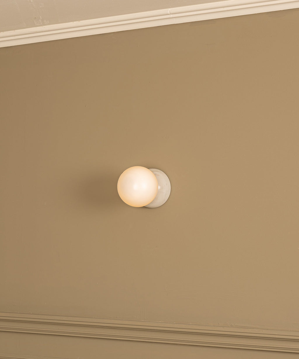 Fable Applique Murale Marbre Verre Moderne - Neutralighting