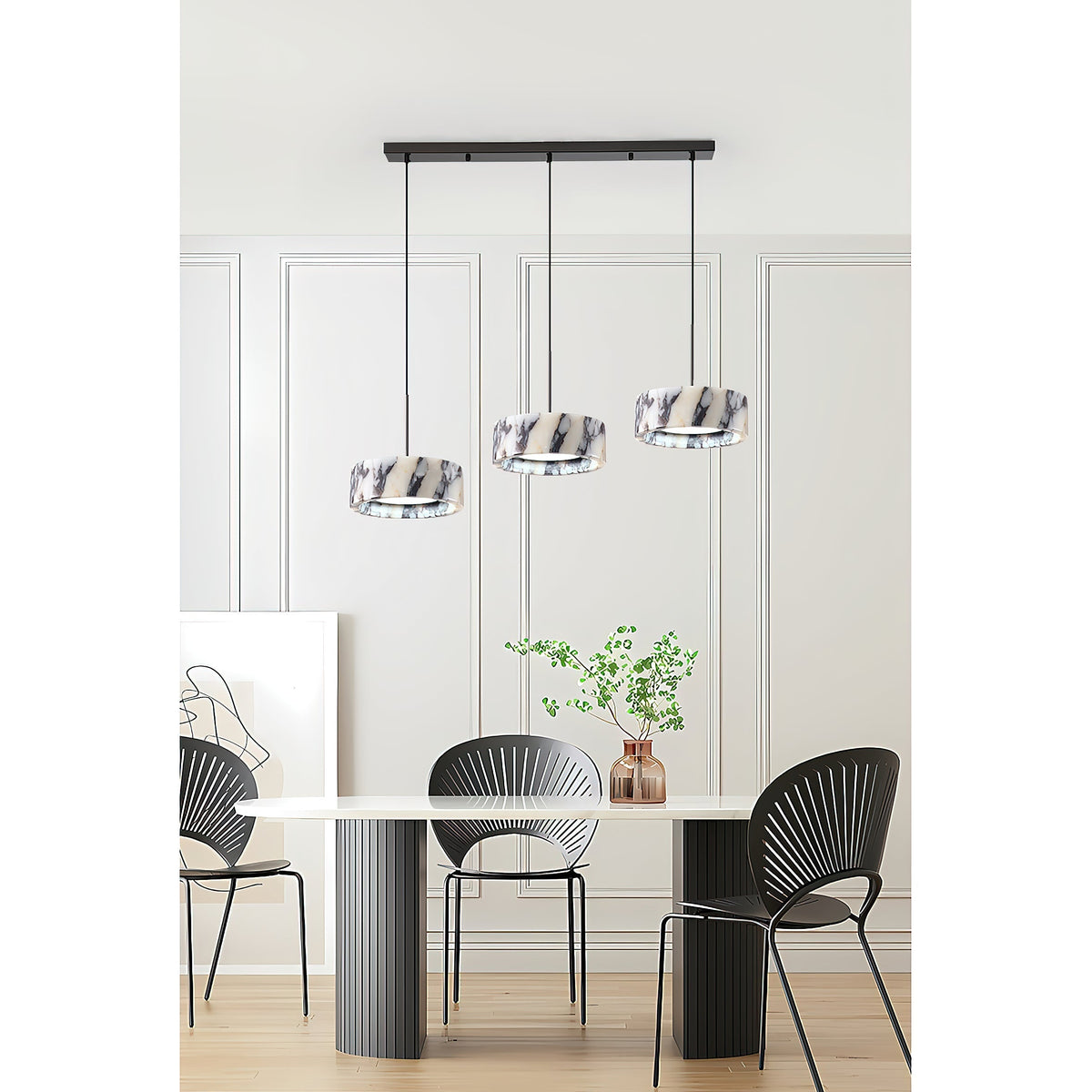 Glide Suspension Marbre Métal Moderne - Neutralighting