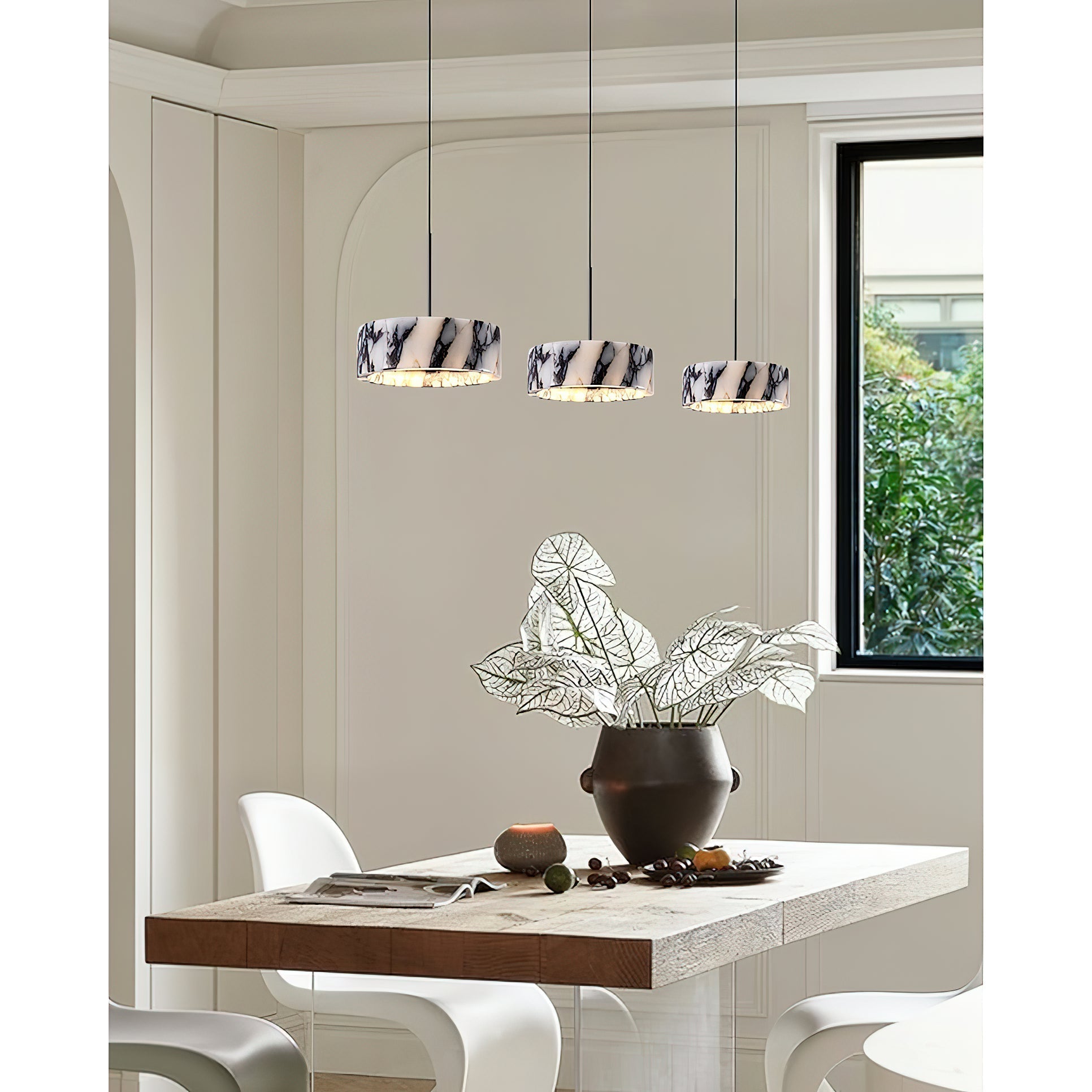 Glide Suspension Marbre Métal Moderne - Neutralighting