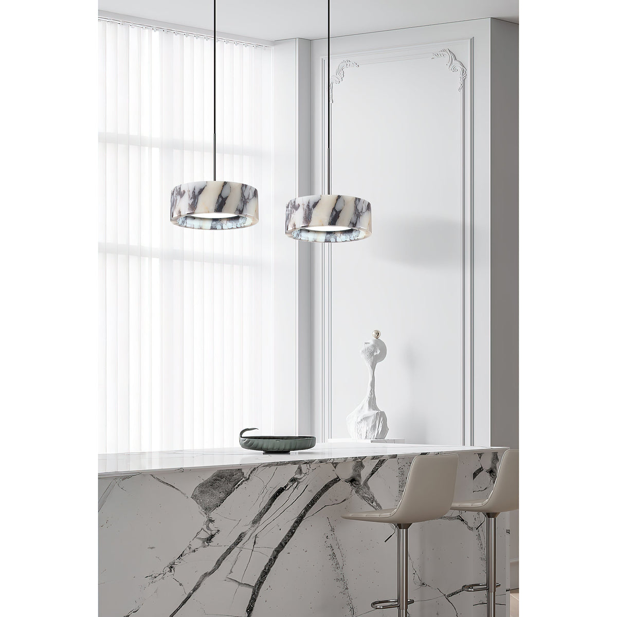 Glide Suspension Marbre Métal Moderne - Neutralighting