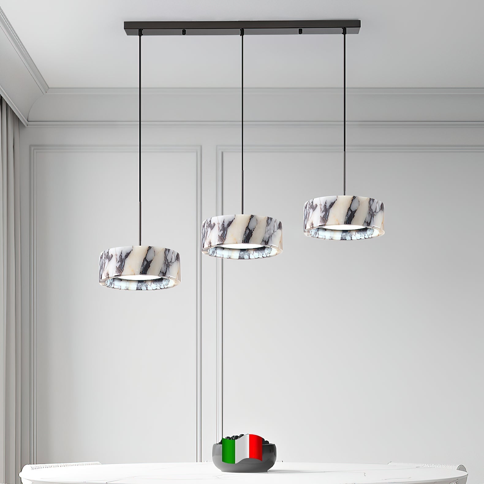 Glide Suspension Marbre Métal Moderne - Neutralighting
