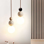 Ullaeia Sphère-Grappe Travertin Pendentif Lumière - Neutralighting