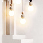 Ullaeia Sphère-Grappe Travertin Pendentif Lumière - Neutralighting