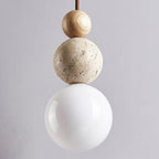 Ullaeia Sphère-Grappe Travertin Pendentif Lumière - Neutralighting