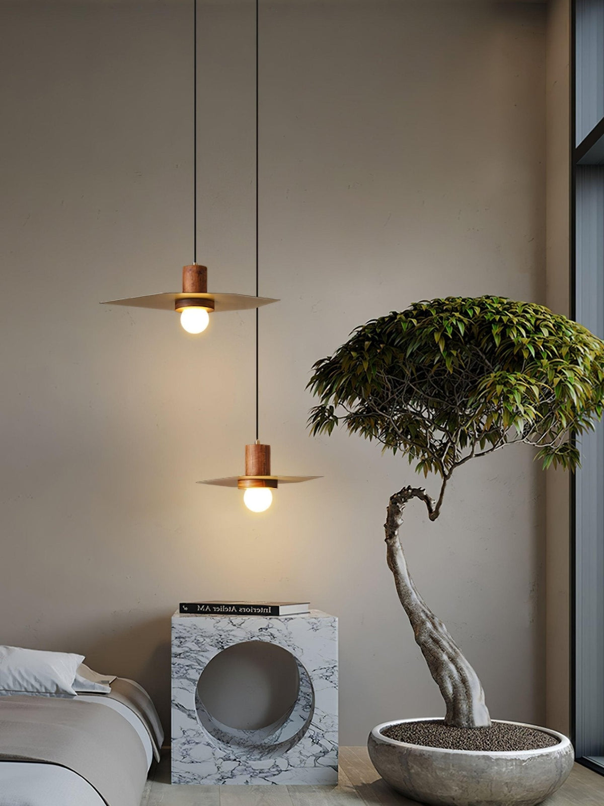 Olvenan Premium Nordic Art Bois Suspension - Neutralighting