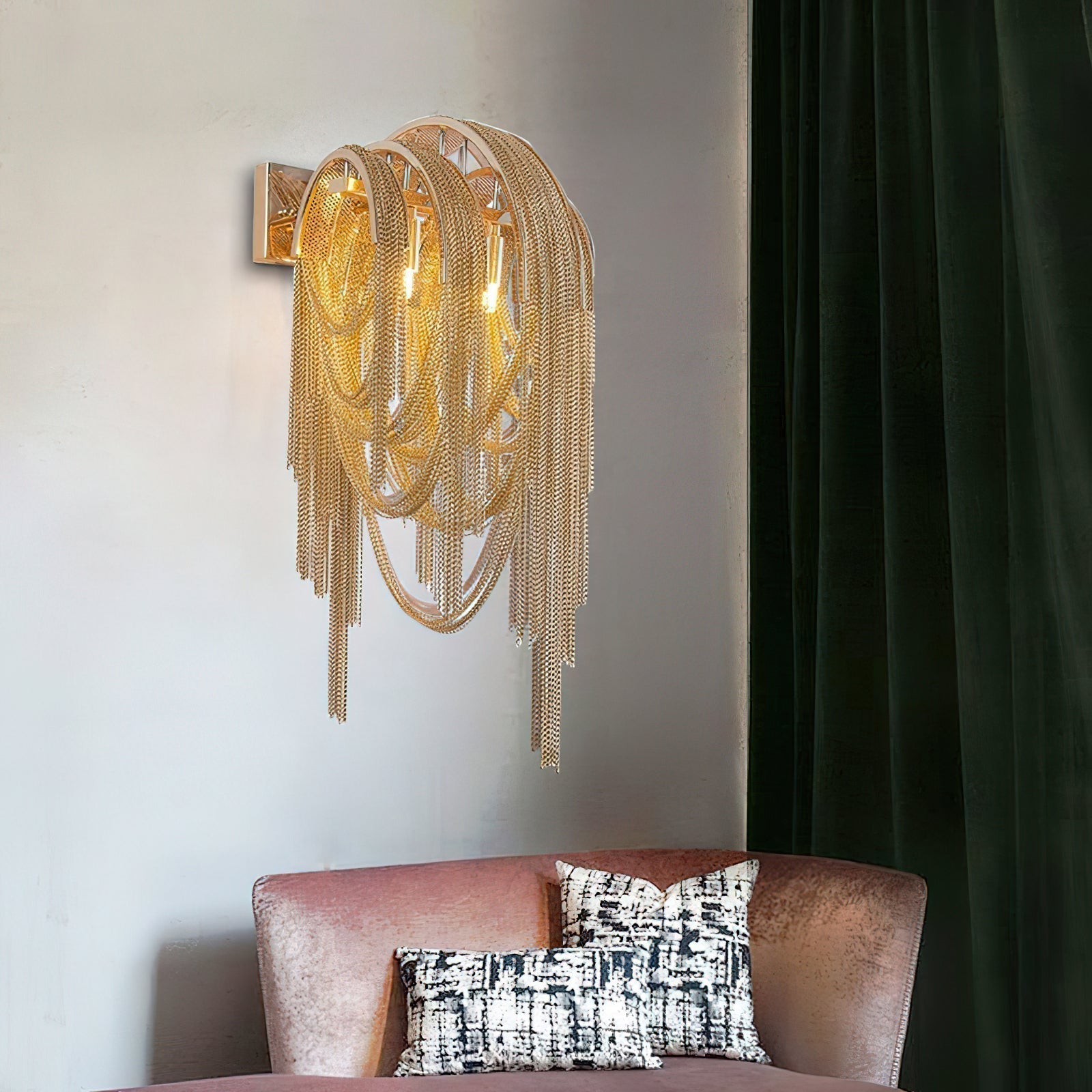 Chains Applique Murale Postmoderne de Luxe avec Franges - Neutralighting