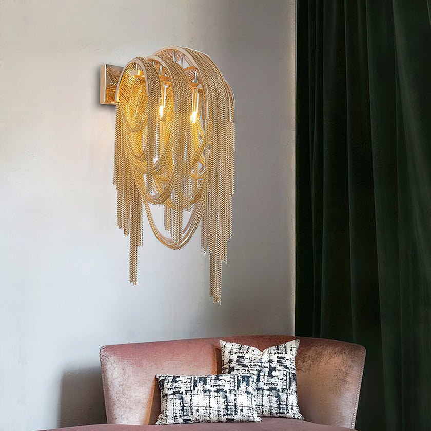 Chains Applique Murale Postmoderne de Luxe avec Franges - Neutralighting