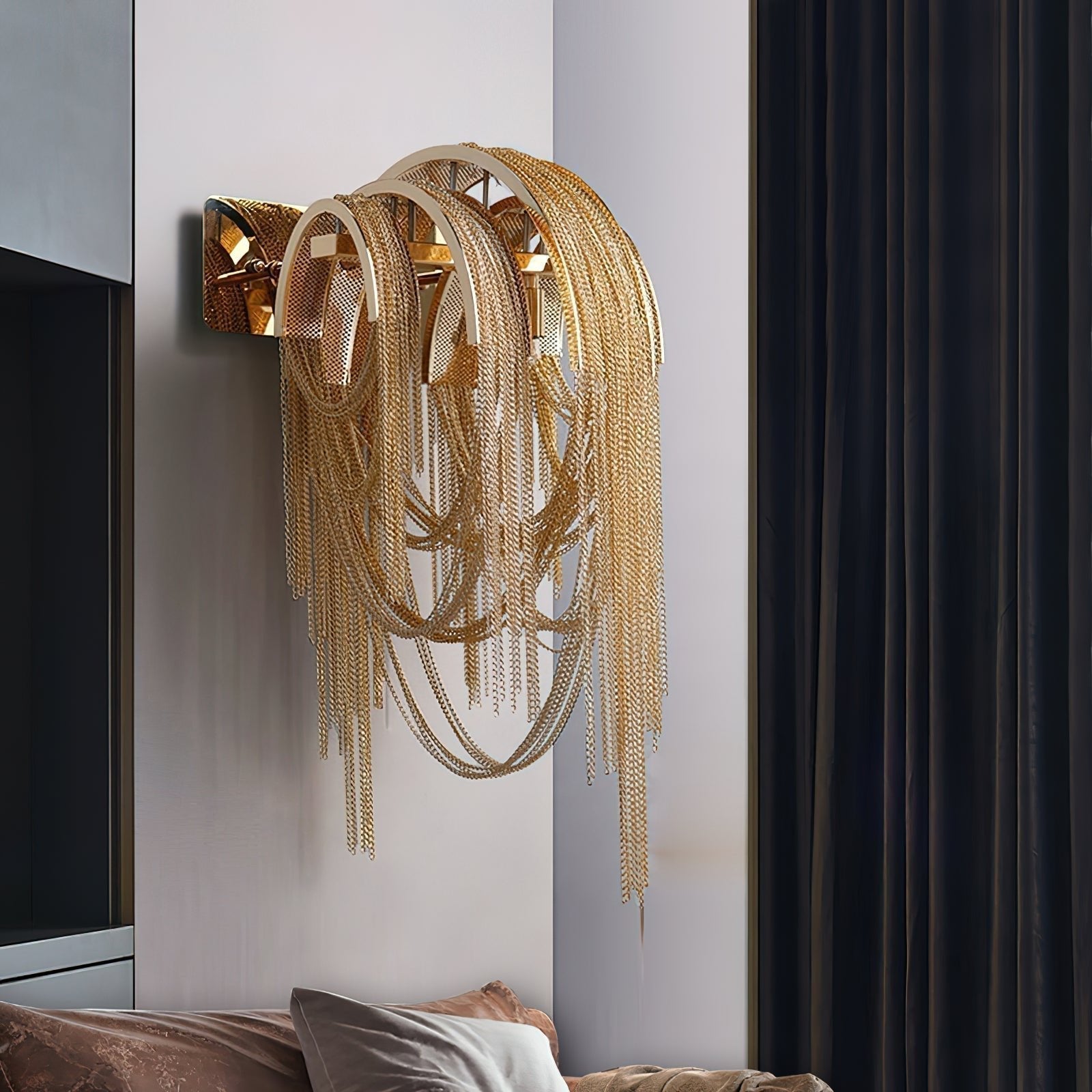 Chains Applique Murale Postmoderne de Luxe avec Franges - Neutralighting