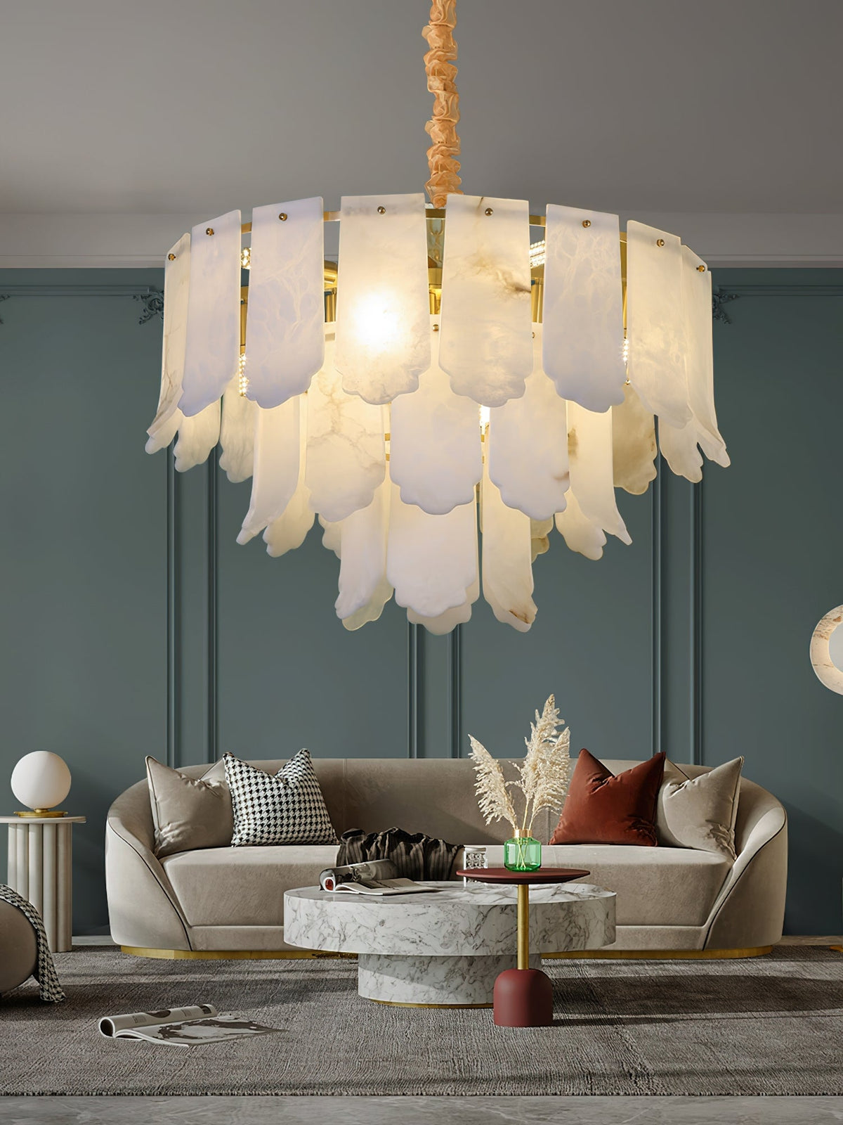 Hue Lustre Laiton Albâtre Luxe Postmoderne - Neutralighting