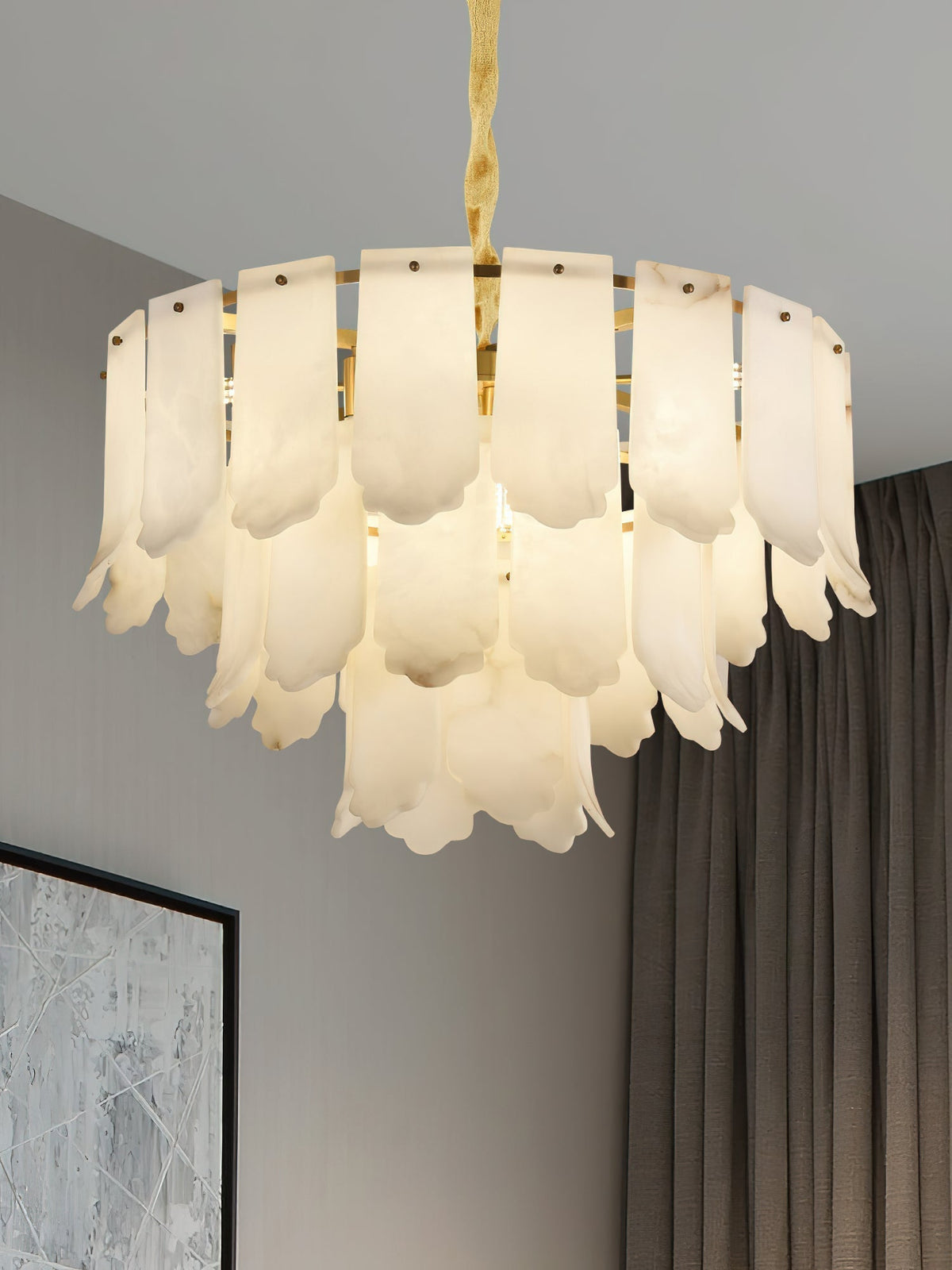 Hue Lustre Laiton Albâtre Luxe Postmoderne - Neutralighting