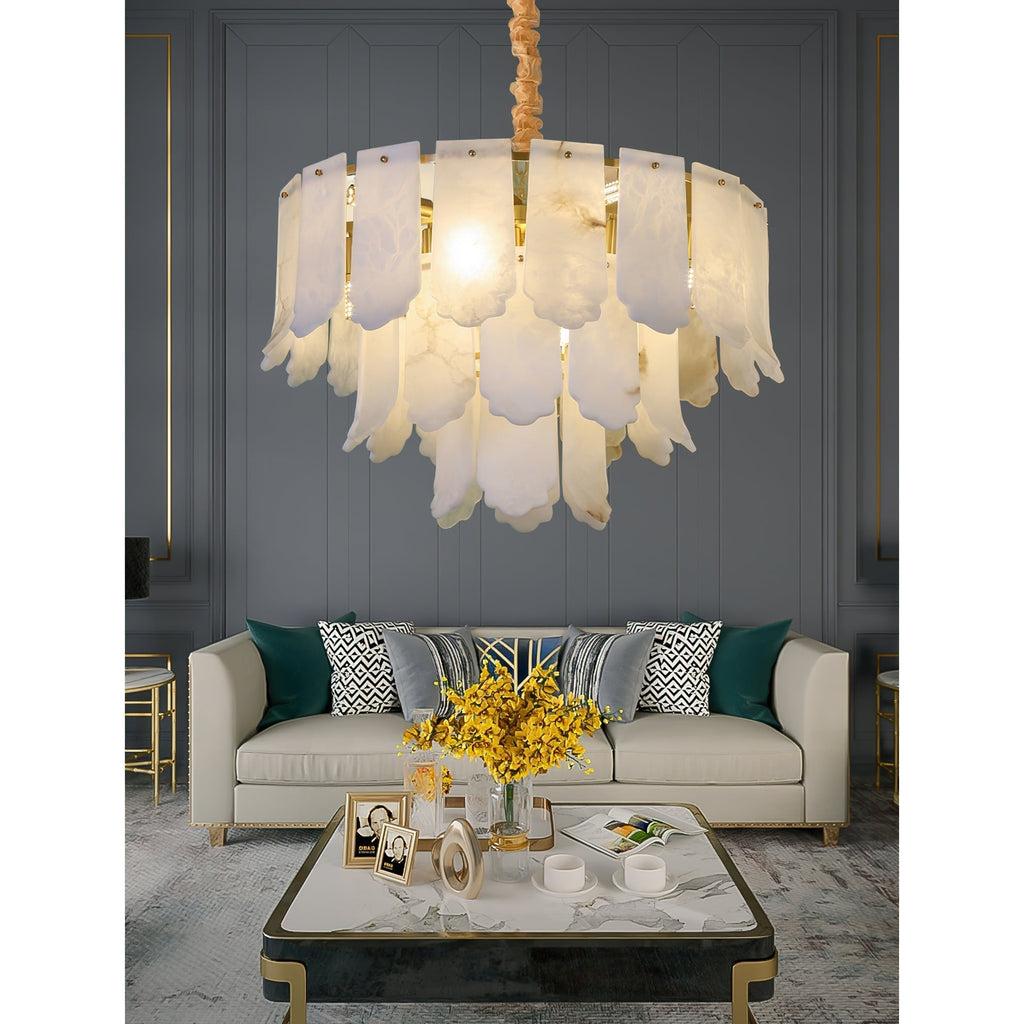 Hue Lustre Laiton Albâtre Luxe Postmoderne - Neutralighting