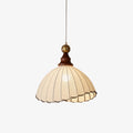 Thalira Suspension Élégante en Bois et Tissu - Neutralighting
