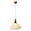 Thalira Suspension Élégante en Bois et Tissu - Neutralighting