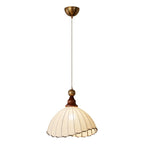 Thalira Suspension Élégante en Bois et Tissu - Neutralighting