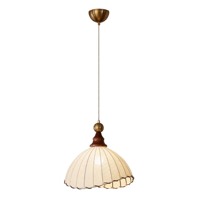 Thalira Suspension Élégante en Bois et Tissu - Neutralighting
