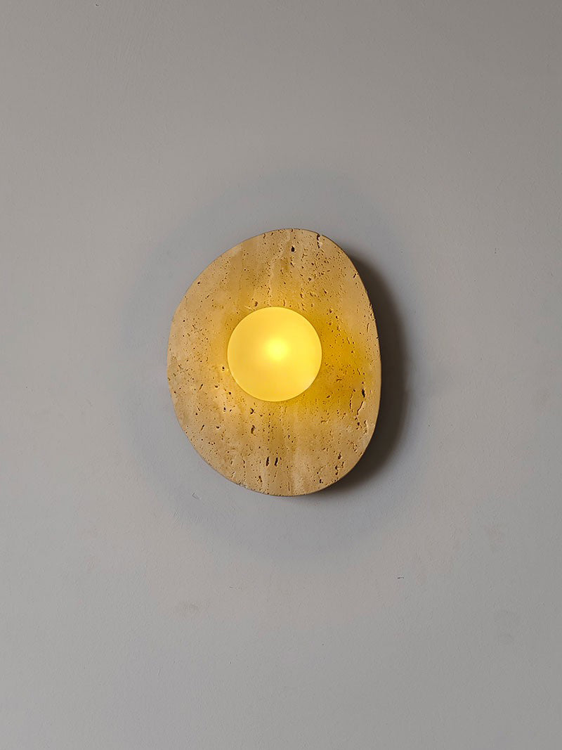 Kest Applique Murale Verre Travertin Moderne - Neutralighting