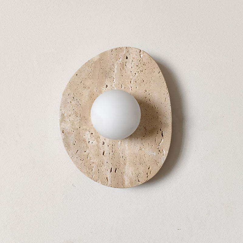 Kest Applique Murale Verre Travertin Moderne - Neutralighting