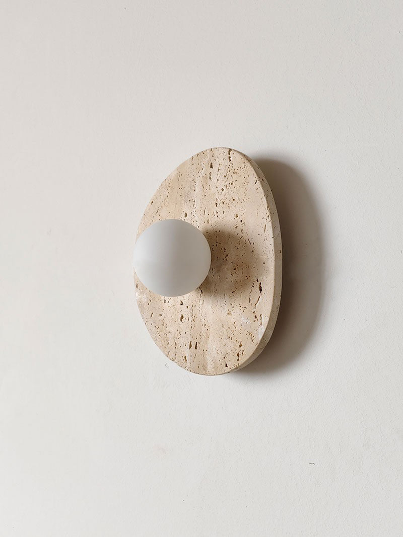 Kest Applique Murale Verre Travertin Moderne - Neutralighting