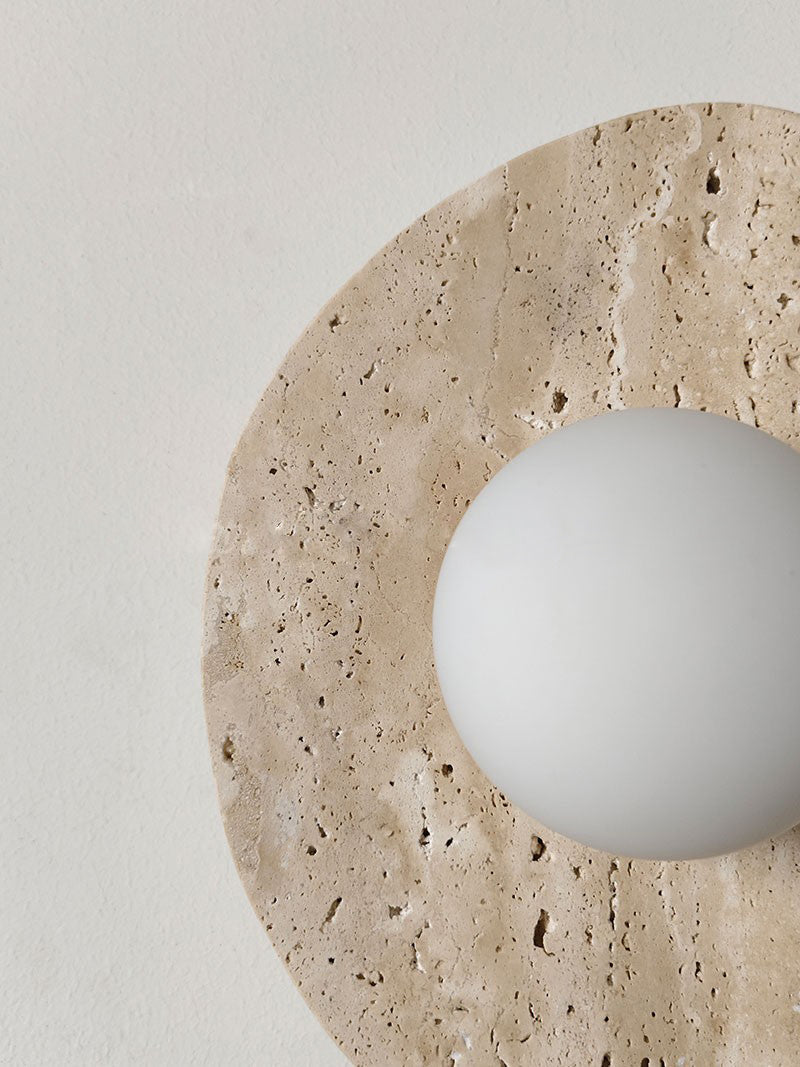 Kest Applique Murale Verre Travertin Moderne - Neutralighting