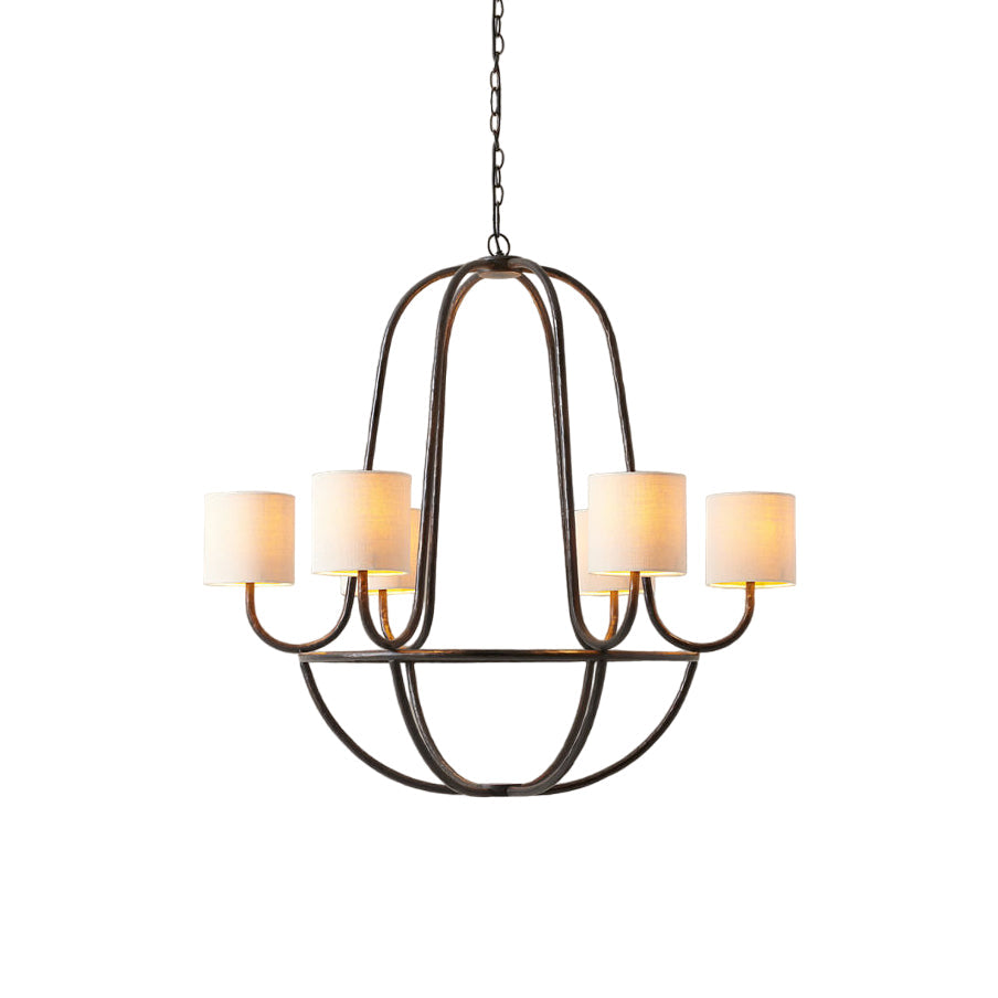 Lithe Lustre Laiton Métal Tissu Vintage - Neutralighting