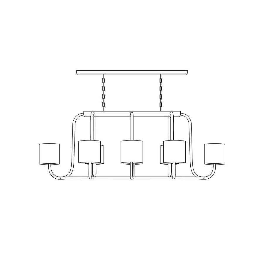 Lithe Lustre Laiton Métal Tissu Vintage - Neutralighting