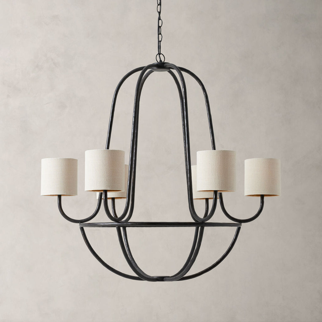 Lithe Lustre Laiton Métal Tissu Vintage - Neutralighting