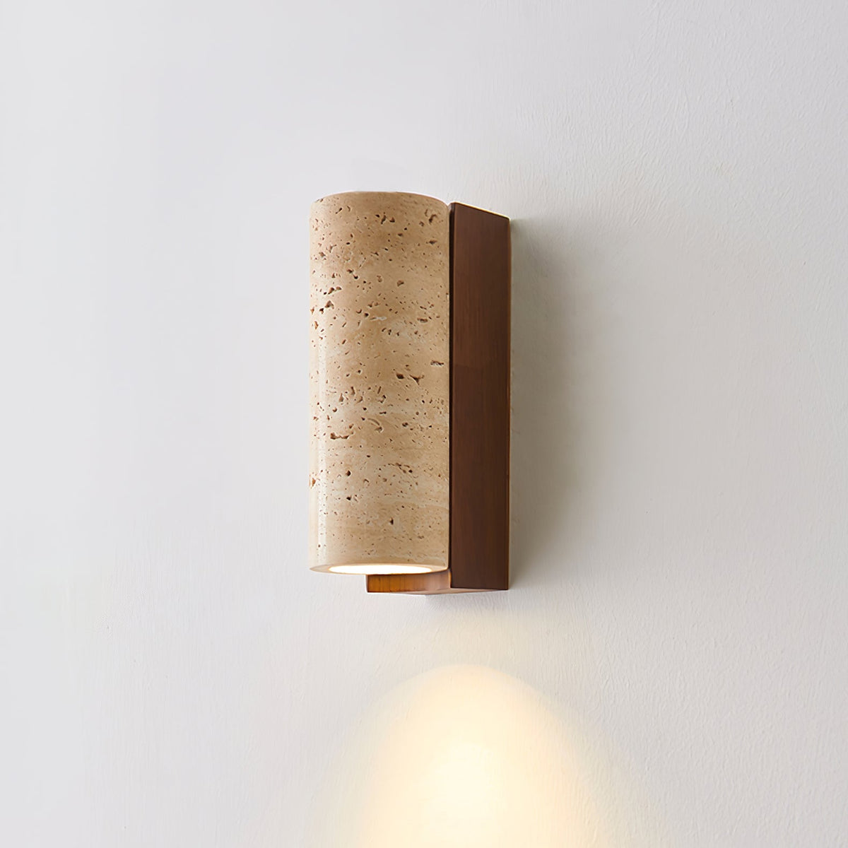 Lysandra Applique Murale Cylindrique en Travertin - Neutralighting