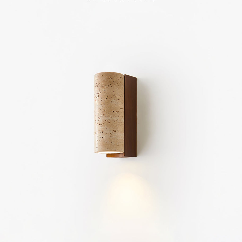 Lysandra Applique Murale Cylindrique en Travertin - Neutralighting