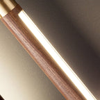 Kyoto Noyer Laiton Linéaire Suspension Lumière - Neutralighting