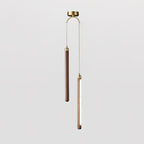 Kyoto Noyer Laiton Linéaire Suspension Lumière - Neutralighting