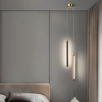 Kyoto Noyer Laiton Linéaire Suspension Lumière - Neutralighting