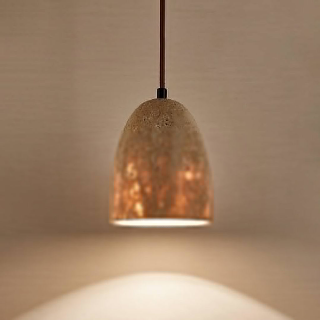 Evtheira Suspension Conique en Travertin - Neutralighting